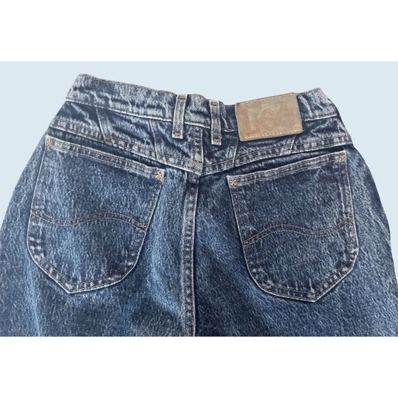 Vintage LEE Acid Washed Mom High Rise Jeans 80s / 90s Sz 24 - Picture 7 of 8